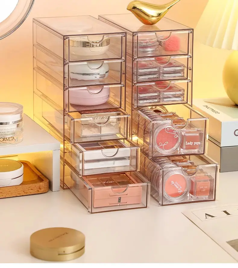 Multi-layer Makeup Storage Box 6-Tier Clear Plastic 38cm — feature 18