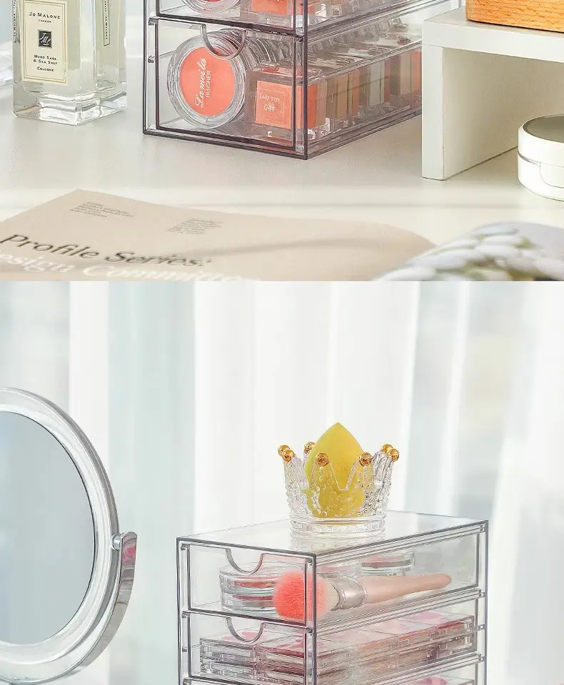 Multi-layer Makeup Storage Box 6-Tier Clear Plastic 38cm — feature 6