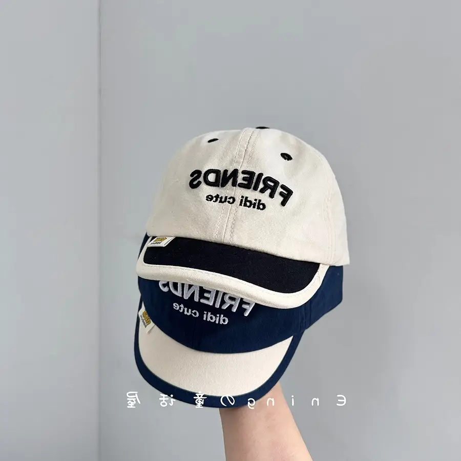 Korean Style Baby Cap Brown White Spring Autumn Sun Protection - Image 7