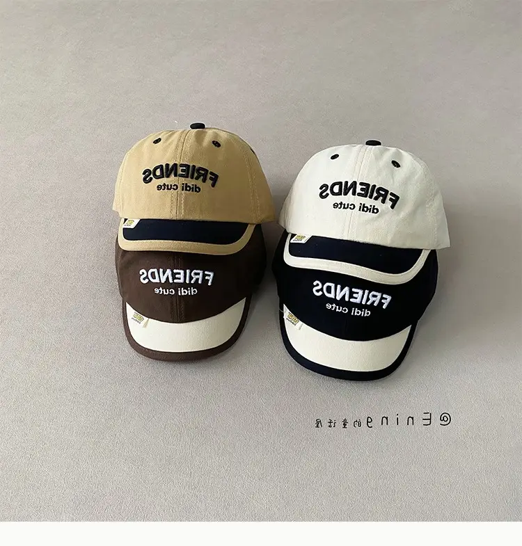 Korean Style Baby Cap Brown White Spring Autumn Sun Protection — feature 12