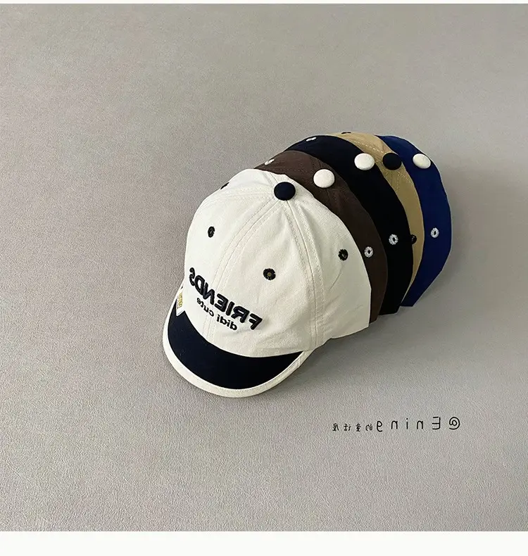 Korean Style Baby Cap Brown White Spring Autumn Sun Protection — feature 6