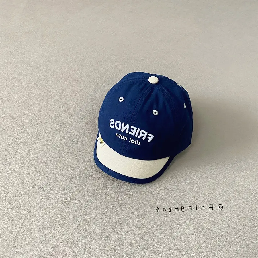 Korean Style Baby Cap Brown White Spring Autumn Sun Protection - Image 2