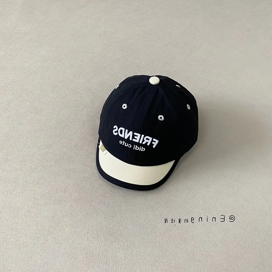 Korean Style Baby Cap Brown White Spring Autumn Sun Protection - Image 4