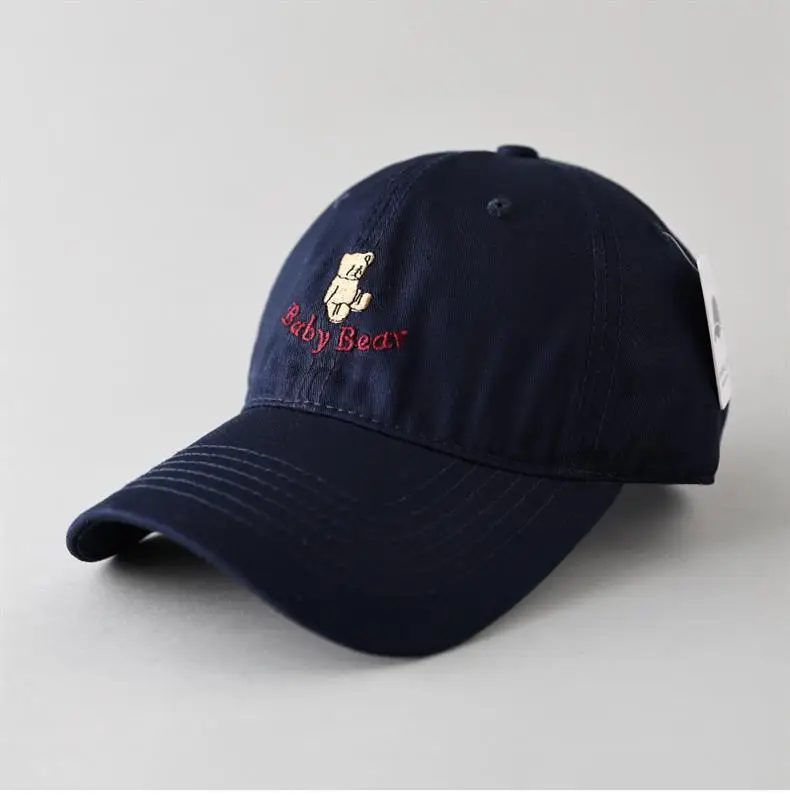 Maroon Cartoon Bear Cap for Men Women Couple Sunshade Face Show Small — feature 2