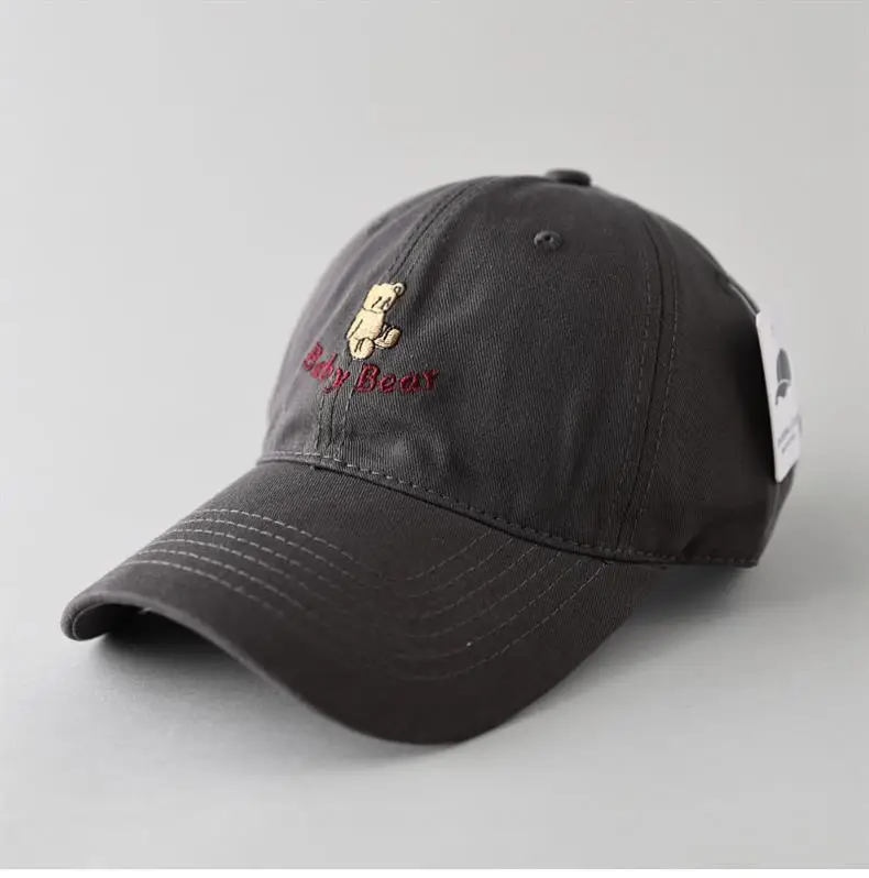 Maroon Cartoon Bear Cap for Men Women Couple Sunshade Face Show Small — feature 6