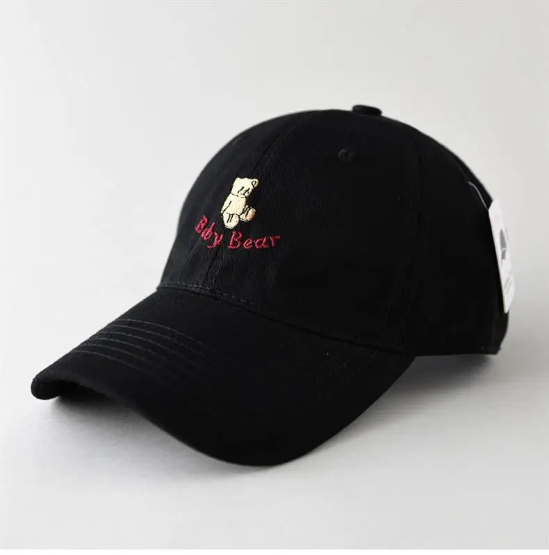 Maroon Cartoon Bear Cap for Men Women Couple Sunshade Face Show Small — feature 7