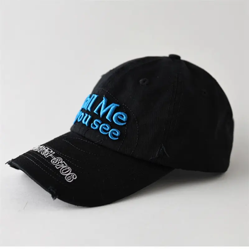 Black Letter Embroidered Baseball Cap for Men Women - Image 4