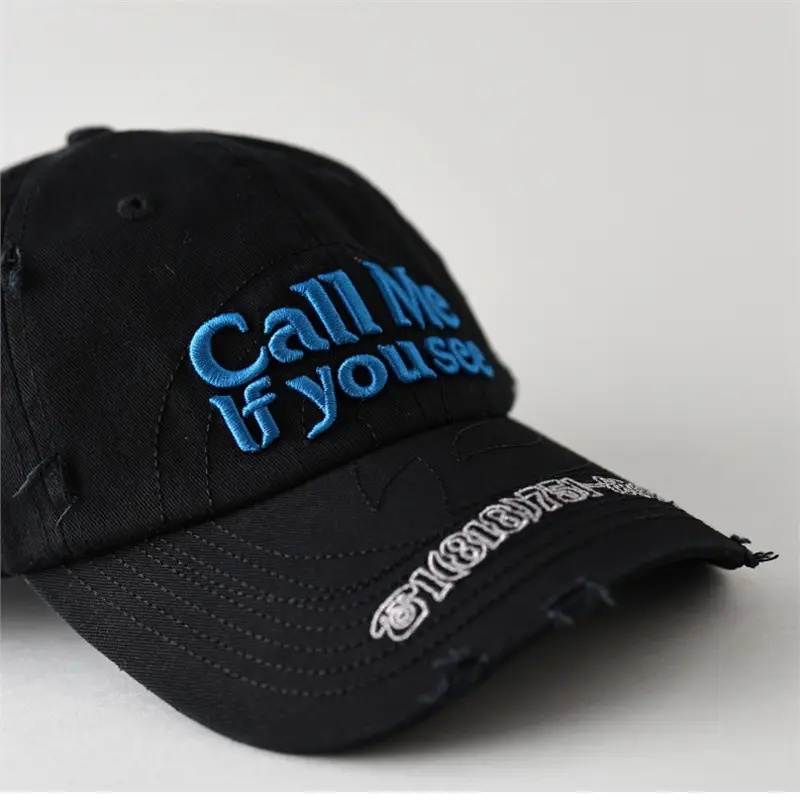 Black Letter Embroidered Baseball Cap for Men Women - Image 5