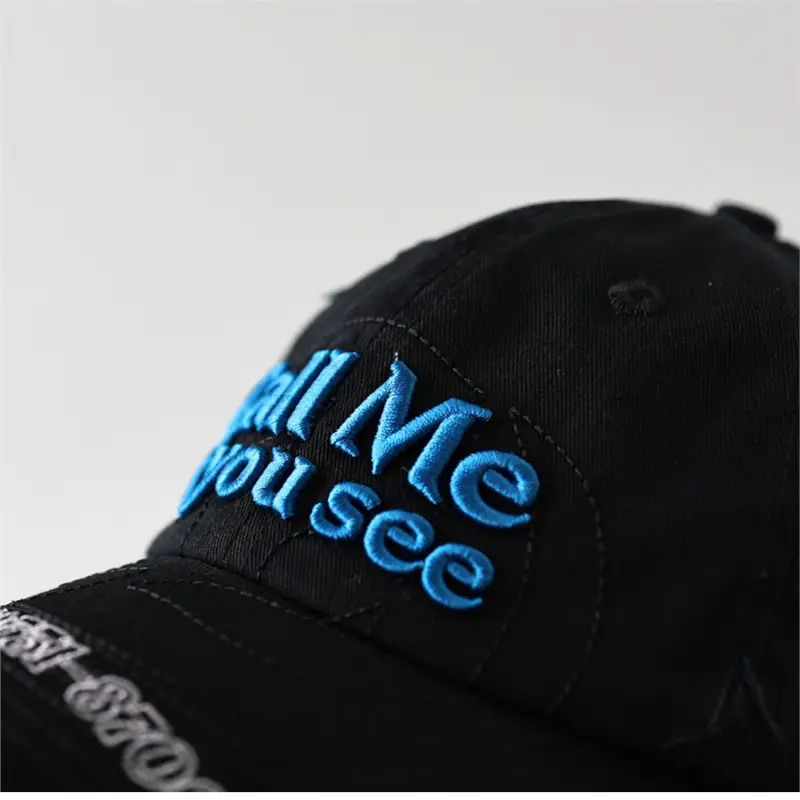 Black Letter Embroidered Baseball Cap for Men Women - Image 6