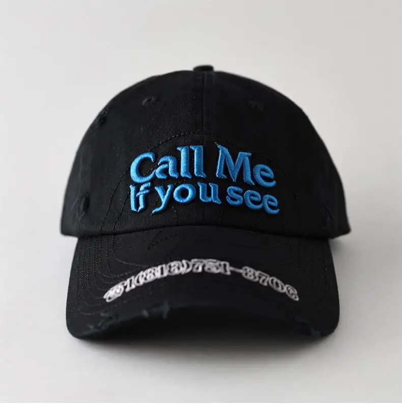 Black Letter Embroidered Baseball Cap for Men Women — feature 2