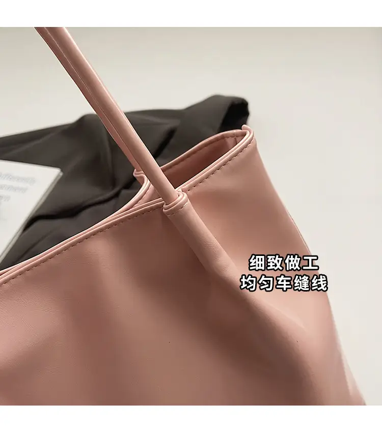 White Leather Shoulder Bag for Women Large Capacity — feature 5