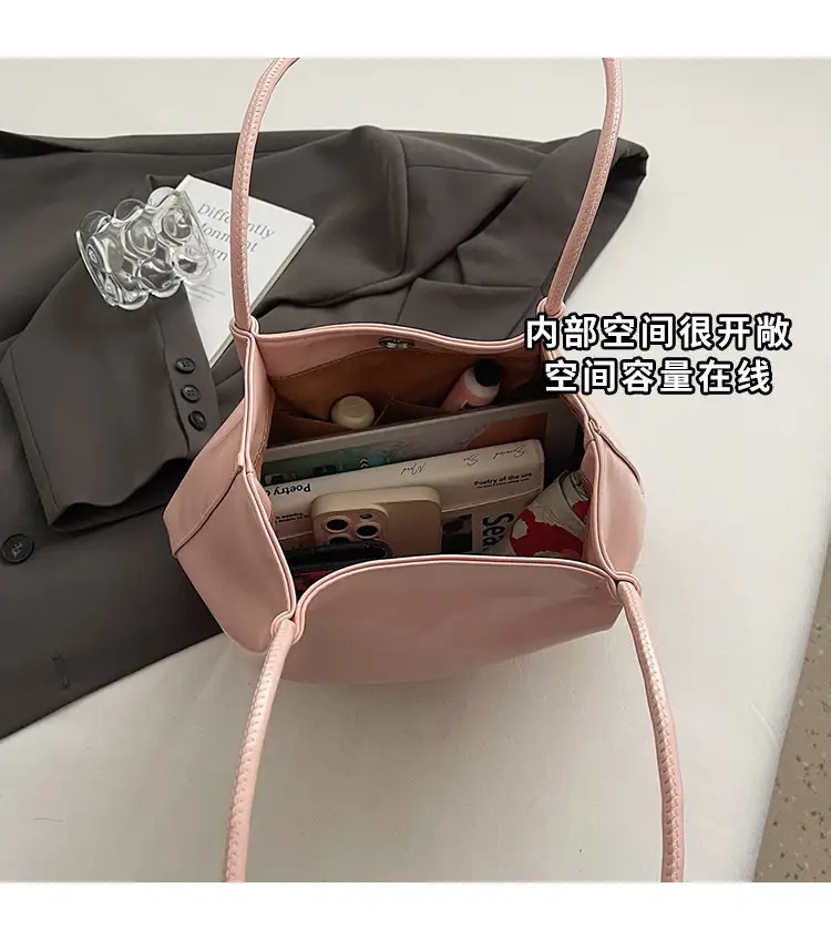 White Leather Shoulder Bag for Women Large Capacity — feature 8