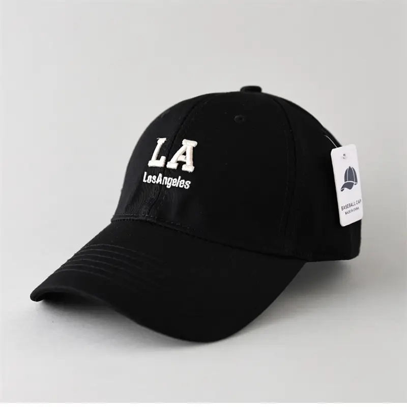 Black Korean Letter Embroidered Baseball Cap for Men Women - Image 19