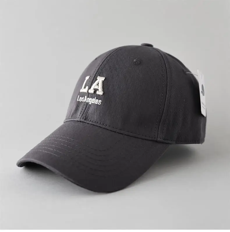 Black Korean Letter Embroidered Baseball Cap for Men Women — feature 2