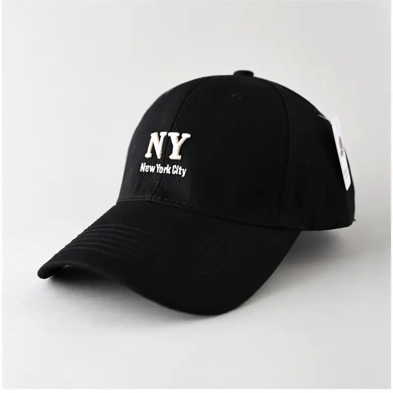 Black Korean Letter Embroidered Baseball Cap for Men Women - Image 10