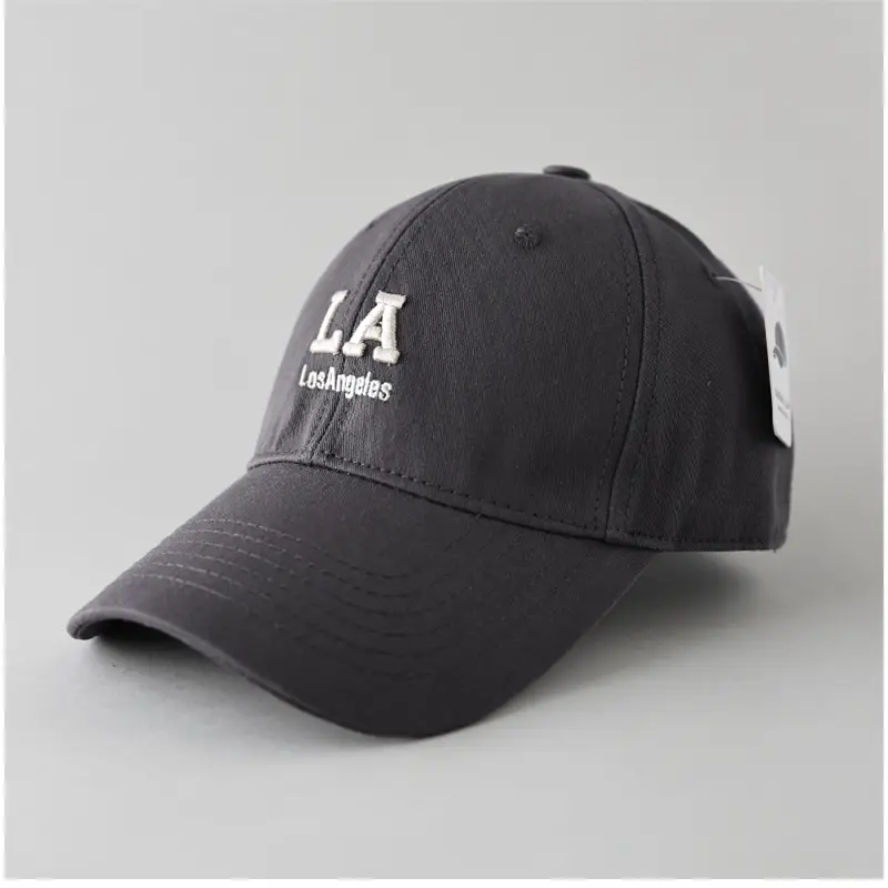 Black Korean Letter Embroidered Baseball Cap for Men Women - Image 2