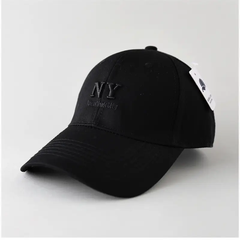 Black Korean Letter Embroidered Baseball Cap for Men Women - Image 9