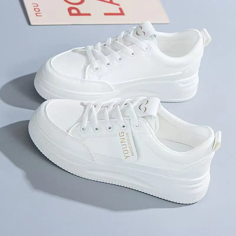 Women White Thick Chunky Sneakers Spring 2025 - Image 6