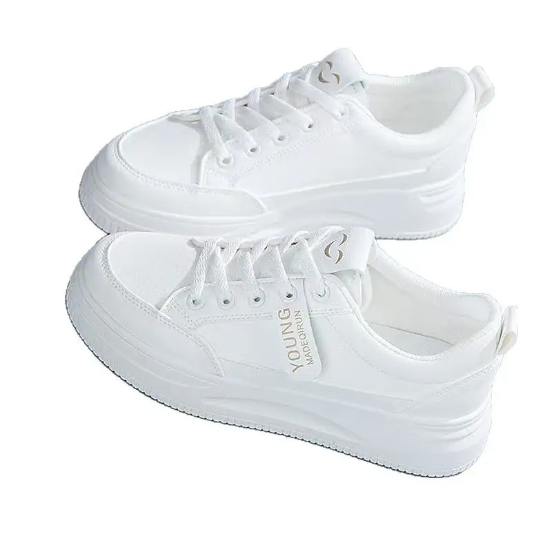 Women White Thick Chunky Sneakers Spring 2025 - Image 9
