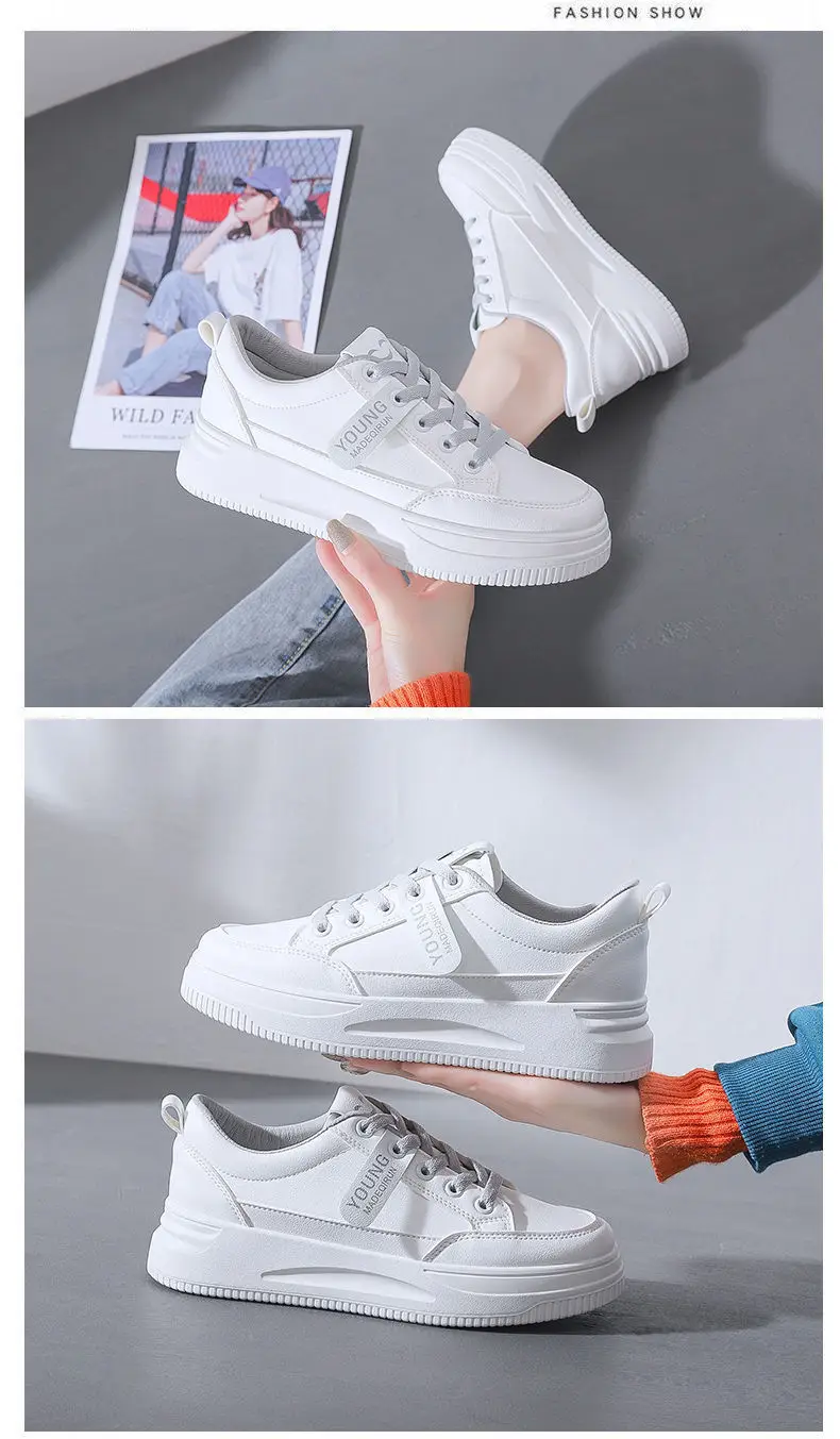 Women White Thick Chunky Sneakers Spring 2025 — feature 5