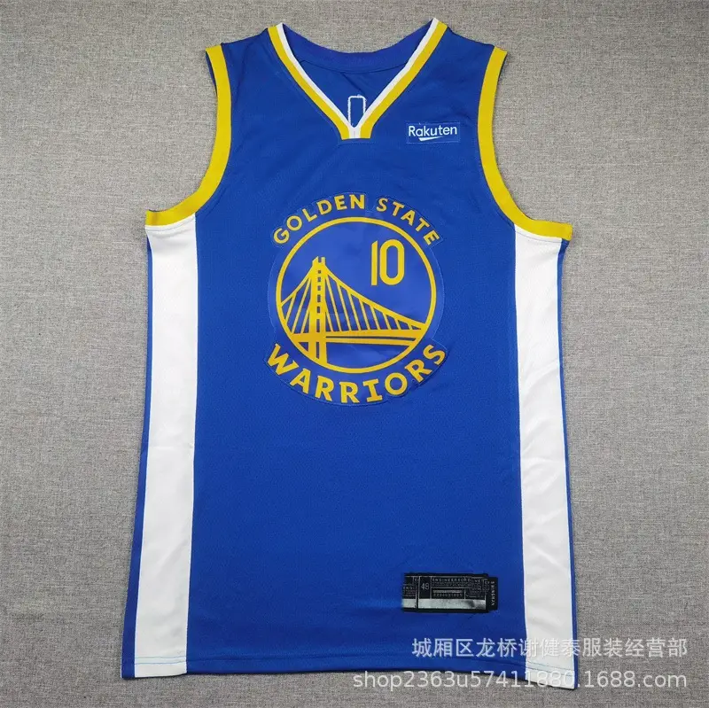 Golden State Warriors Blue Yellow Sleeveless Jersey 10