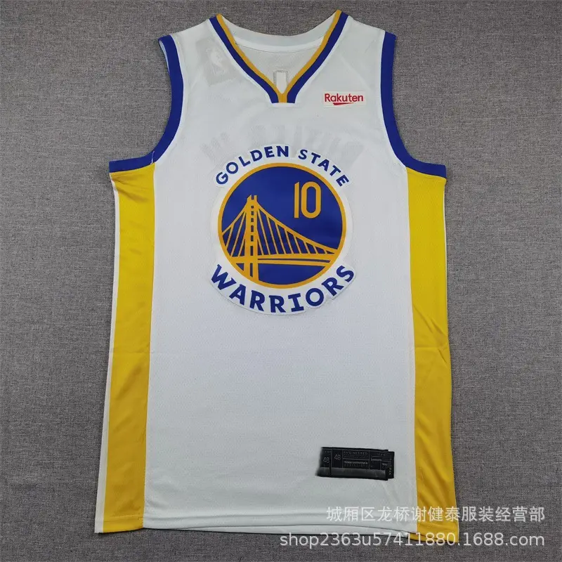 Golden State Warriors Blue Yellow Sleeveless Jersey 10