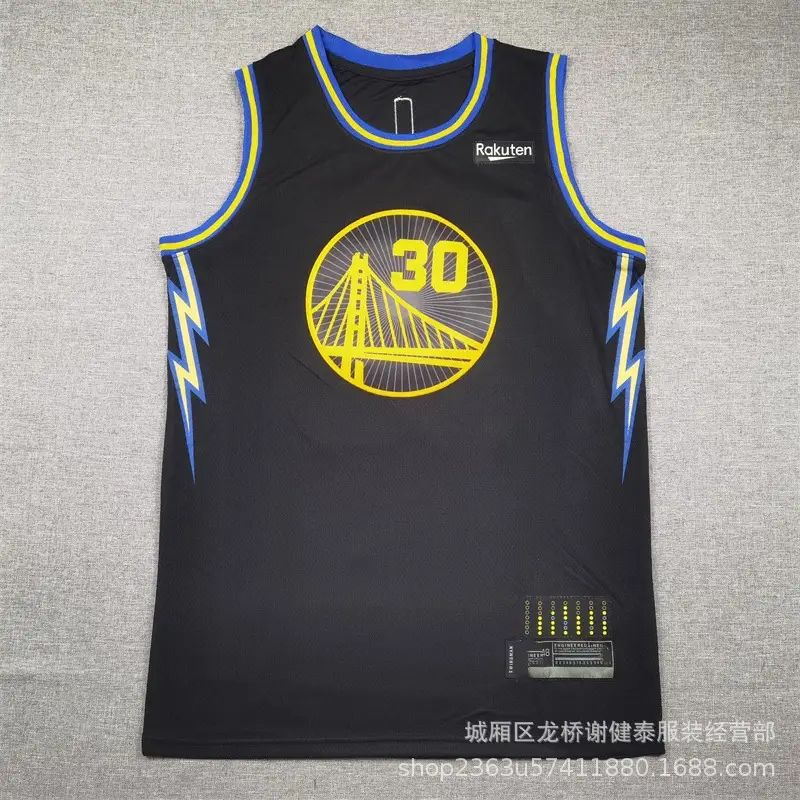 Golden State Warriors Blue Yellow Sleeveless Jersey 10