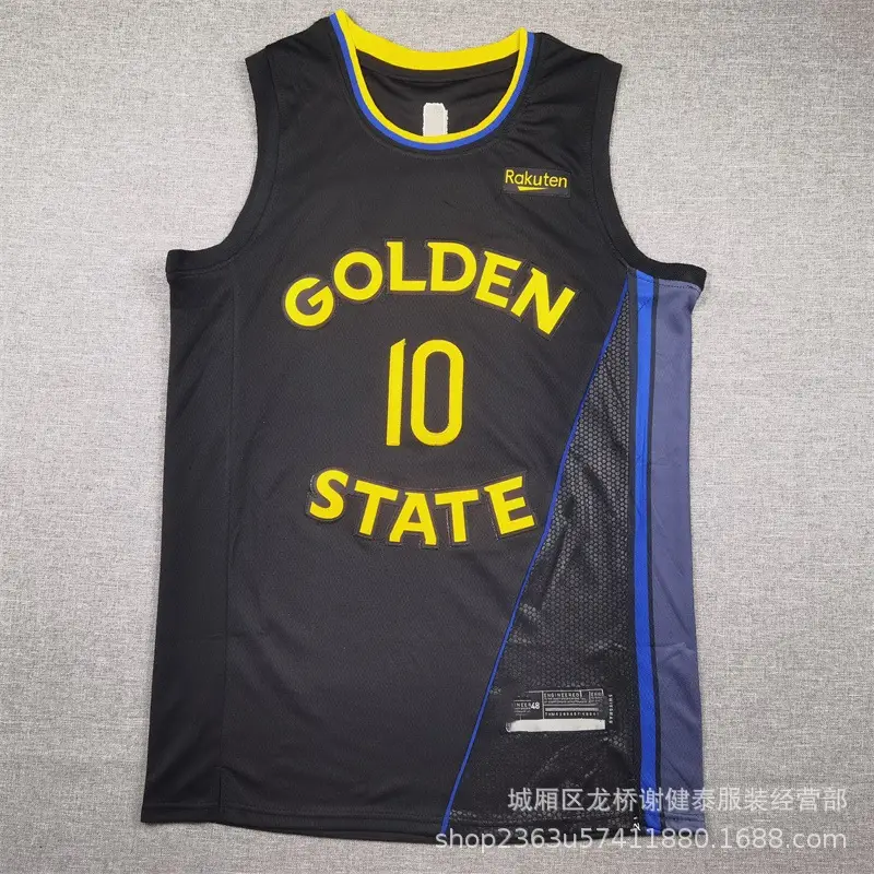 Golden State Warriors Blue Yellow Sleeveless Jersey 10