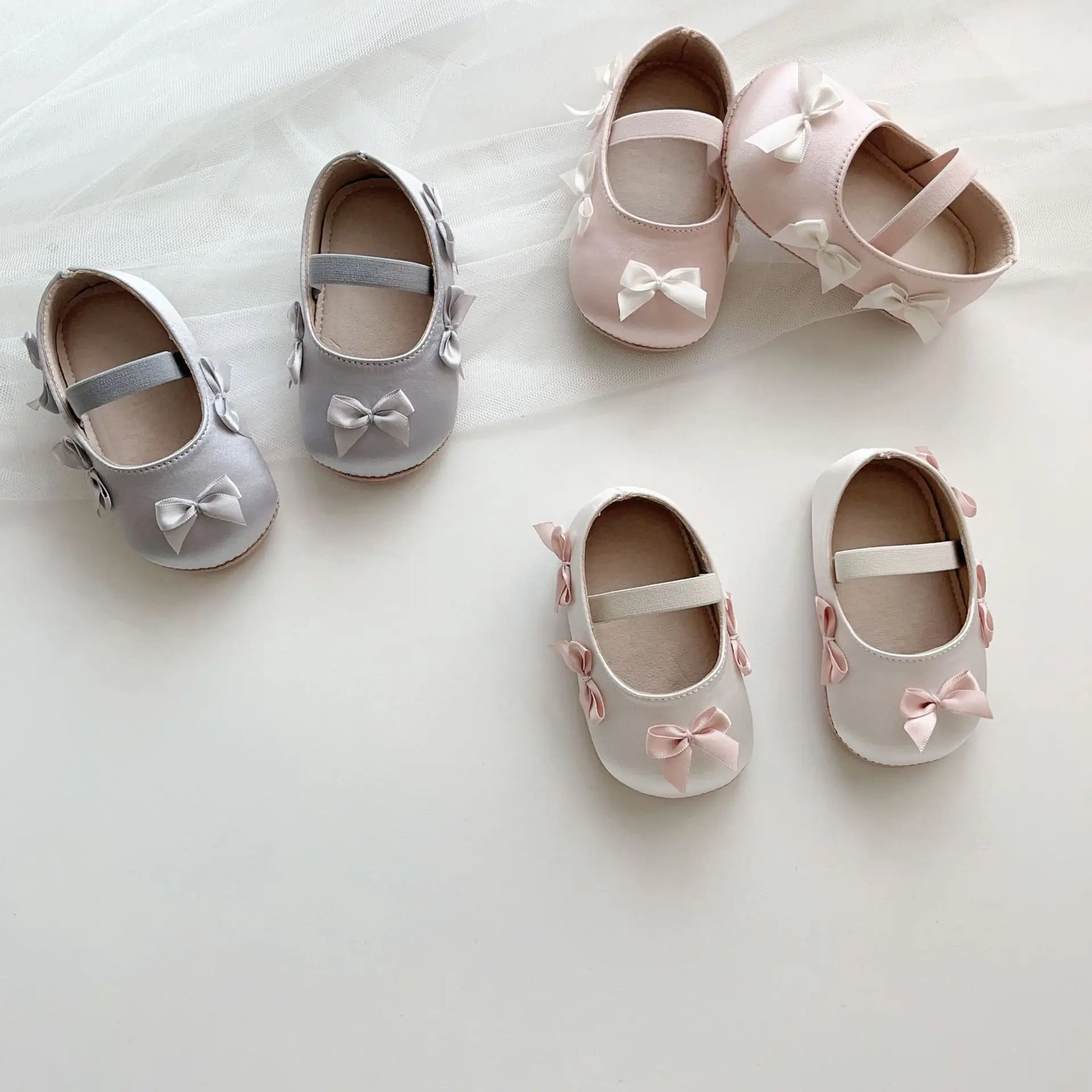 Silver Bow Toddler Shoes for Small Kids — feature 4