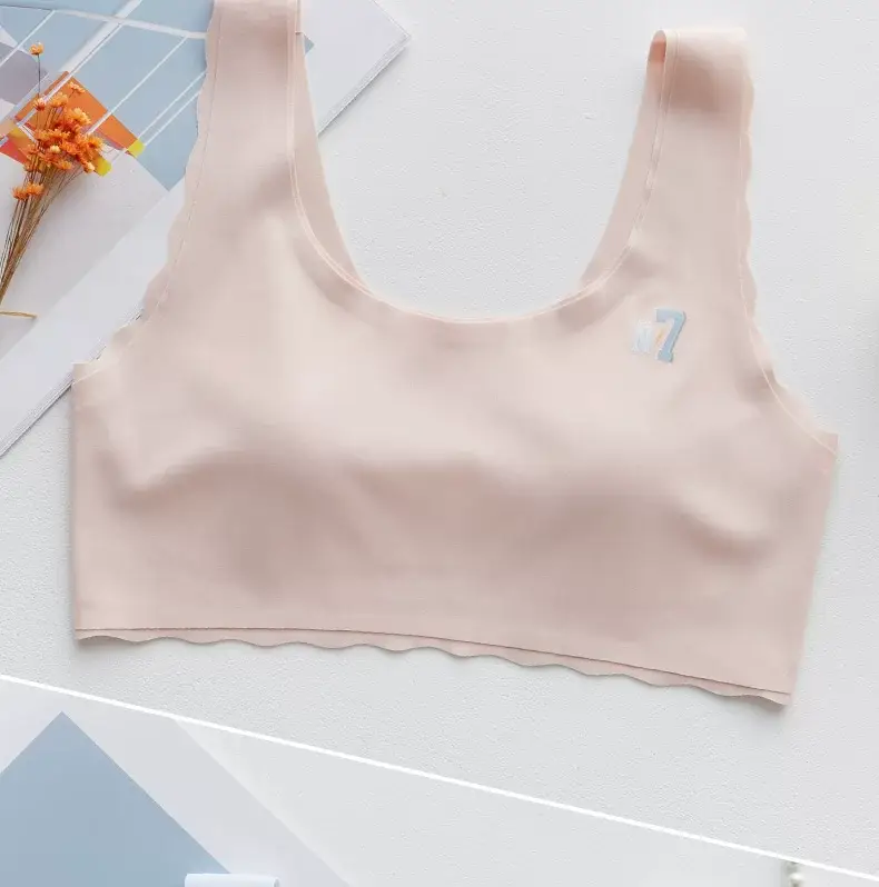 Fixed Underwear Girls Developmental Thin Vest Students Junior High School Students High School Girls No Steel Rings Ice Silk Bra — feature 13