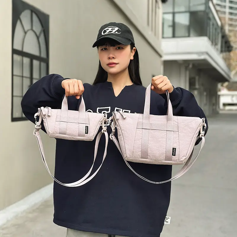 Japanese Style Crossbody Bag for Women Black White - Image 7