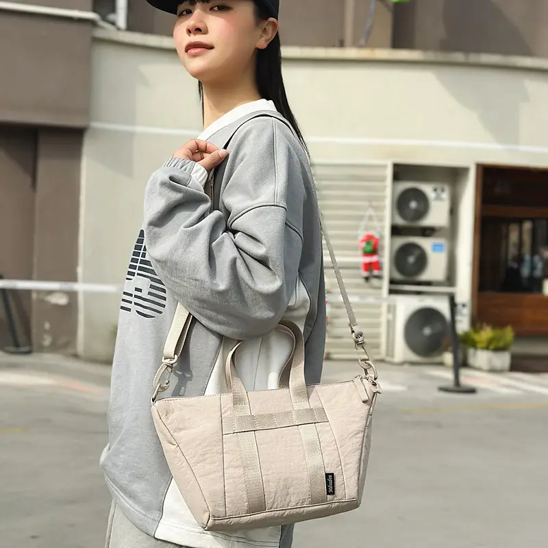 Japanese Style Crossbody Bag for Women Black White - Image 9