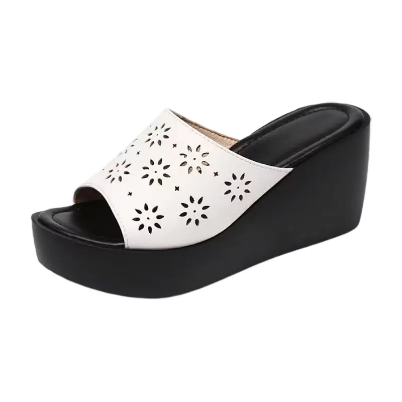 Women's Sandals 2025 New Style Outdoor Wedge Shoes Thick-Soled Versatile Beach Waterproof Platform Sandals Slip-On Non-Slip - Image 9