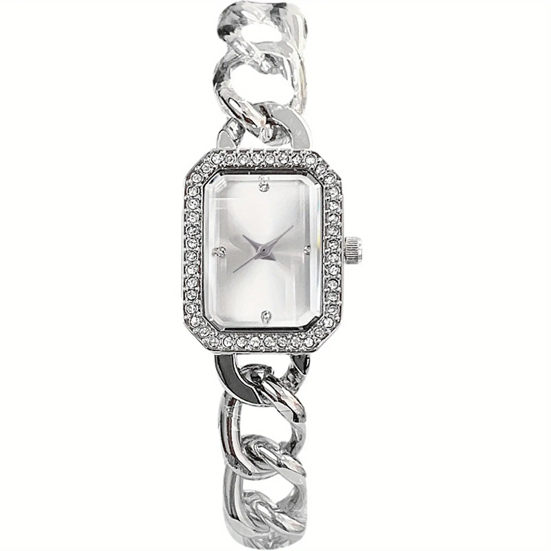 Golden Chain Watch for Women with Square Dial - Image 5