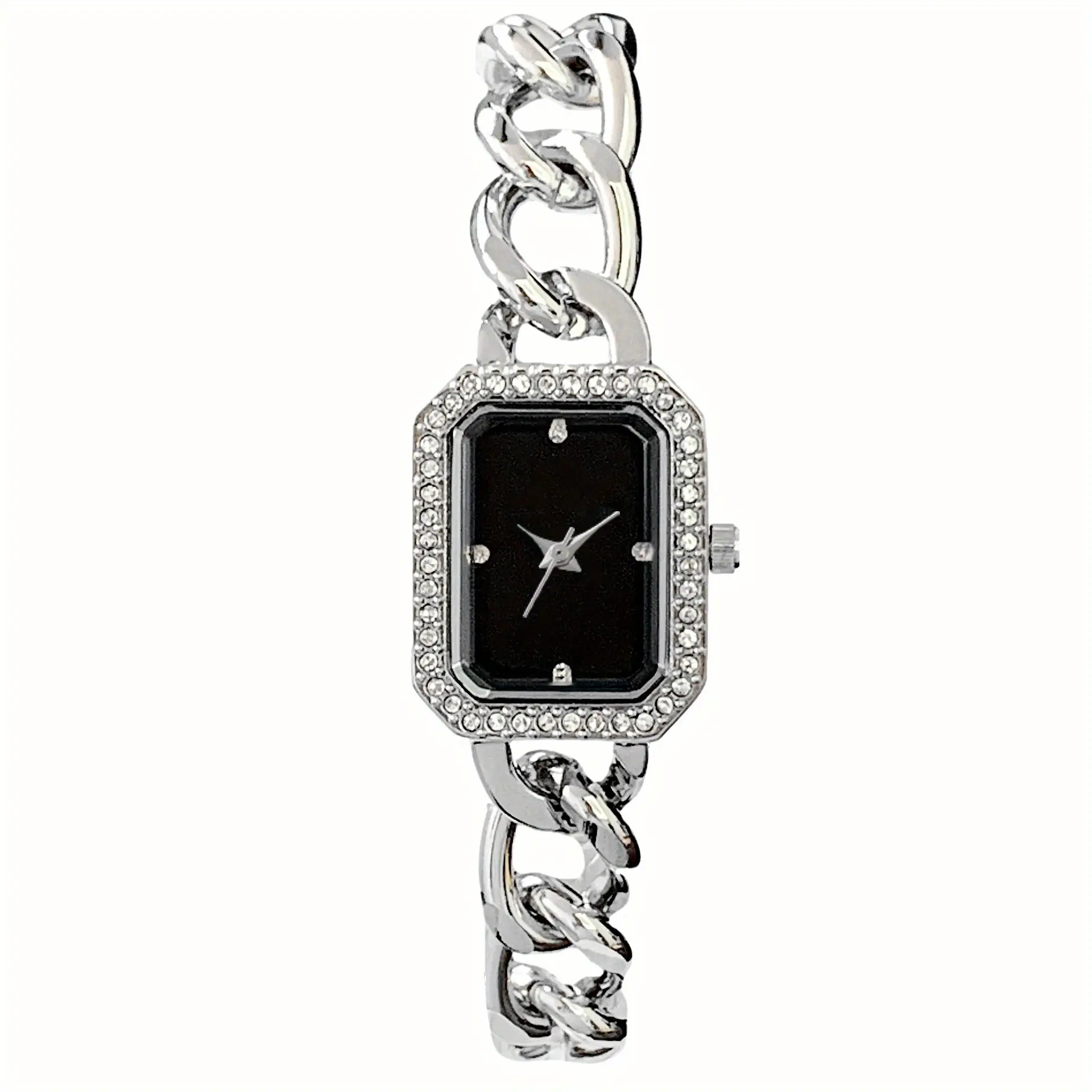 Golden Chain Watch for Women with Square Dial - Image 6
