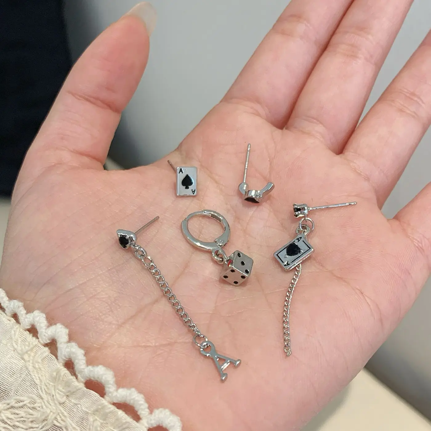 Cool Style Silver Needle Earrings for Women - Image 6