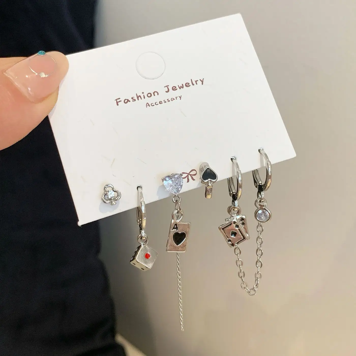 Cool Style Silver Needle Earrings for Women - Image 2