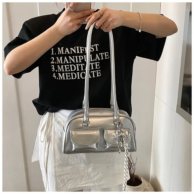 Silver Shoulder Bag for Women Large Capacity 2025 — feature 15