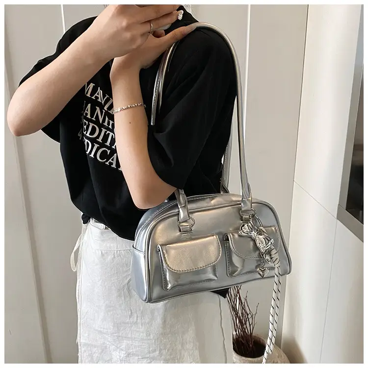 Silver Shoulder Bag for Women Large Capacity 2025 — feature 16