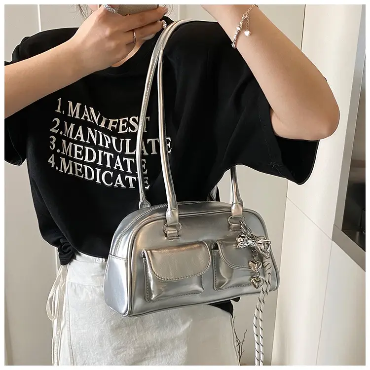 Silver Shoulder Bag for Women Large Capacity 2025 — feature 17