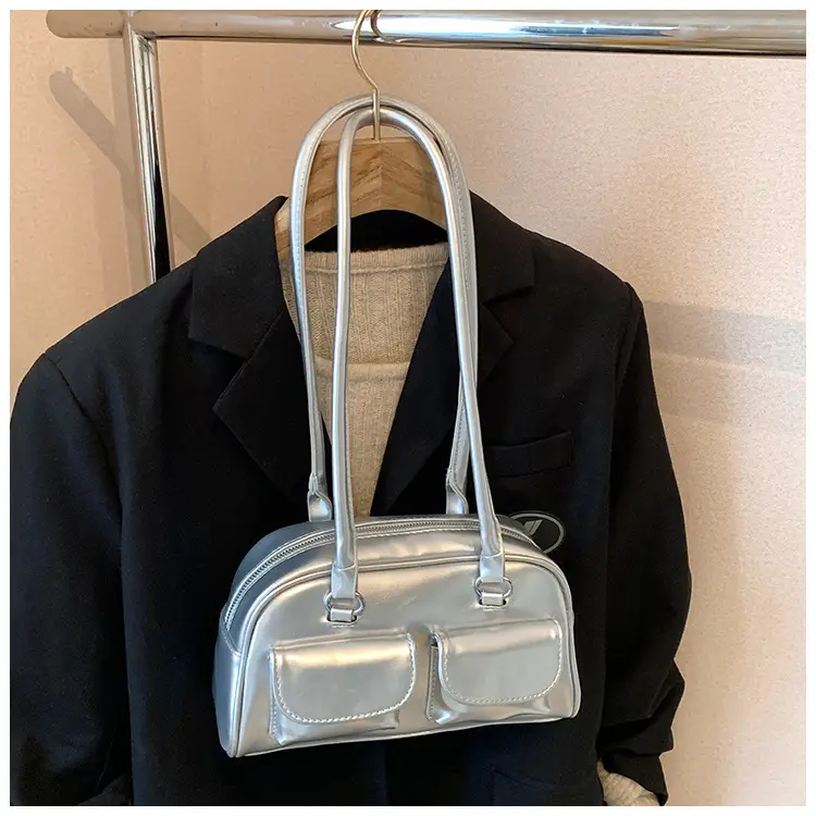 Silver Shoulder Bag for Women Large Capacity 2025 — feature 29