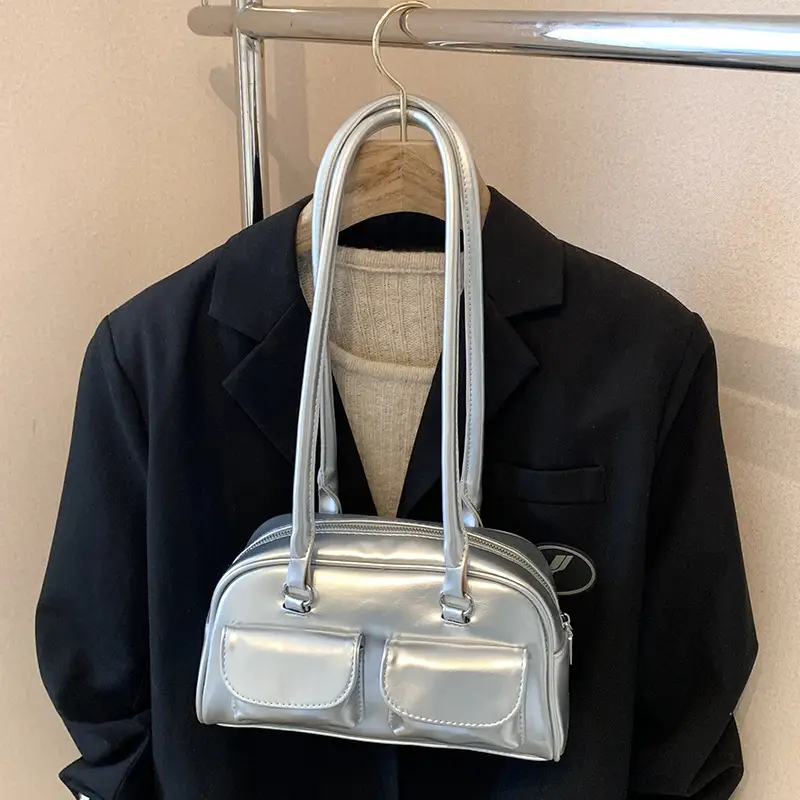 Silver Shoulder Bag for Women Large Capacity 2025 - Image 6