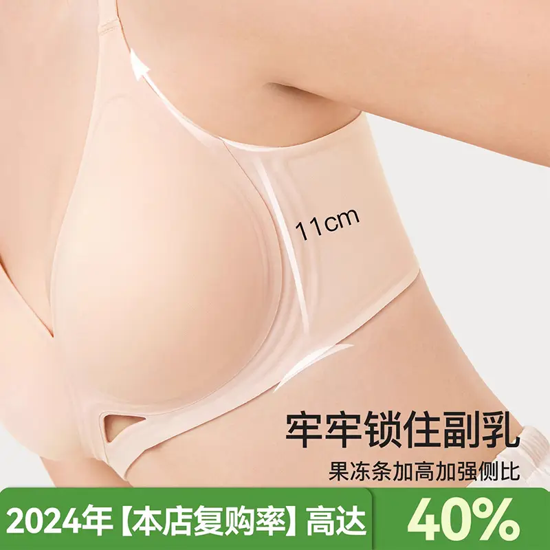 Secretwolrd Liquid Foundation Underwear for Women, Thin, Seamless, Small Chest Gathering, Invisible Bra, No Underwire Bra, Summer