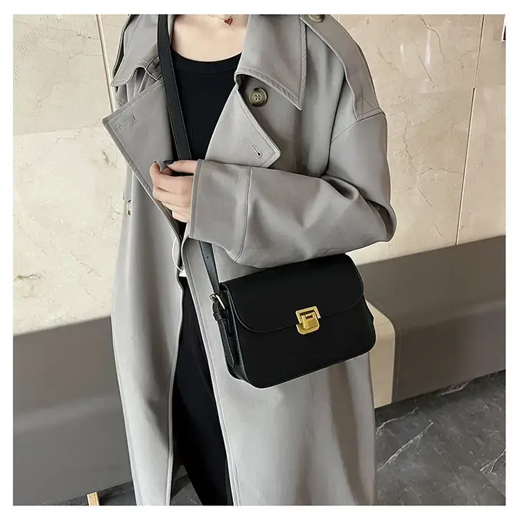 Brown Crossbody Bag with Gold Clasp for Women — feature 27