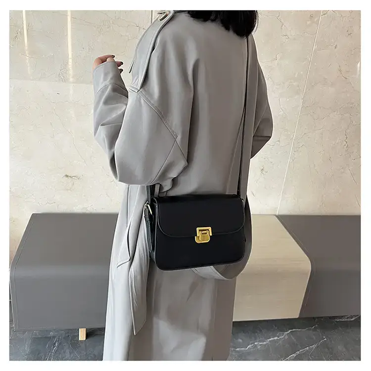 Brown Crossbody Bag with Gold Clasp for Women — feature 28
