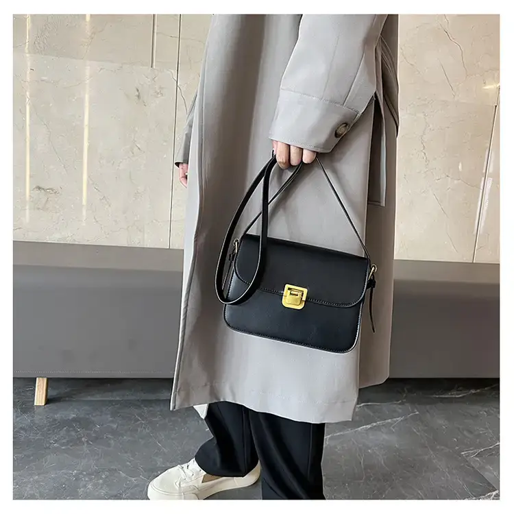 Brown Crossbody Bag with Gold Clasp for Women — feature 29