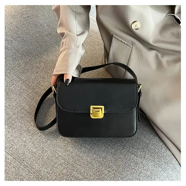Brown Crossbody Bag with Gold Clasp for Women — feature 30