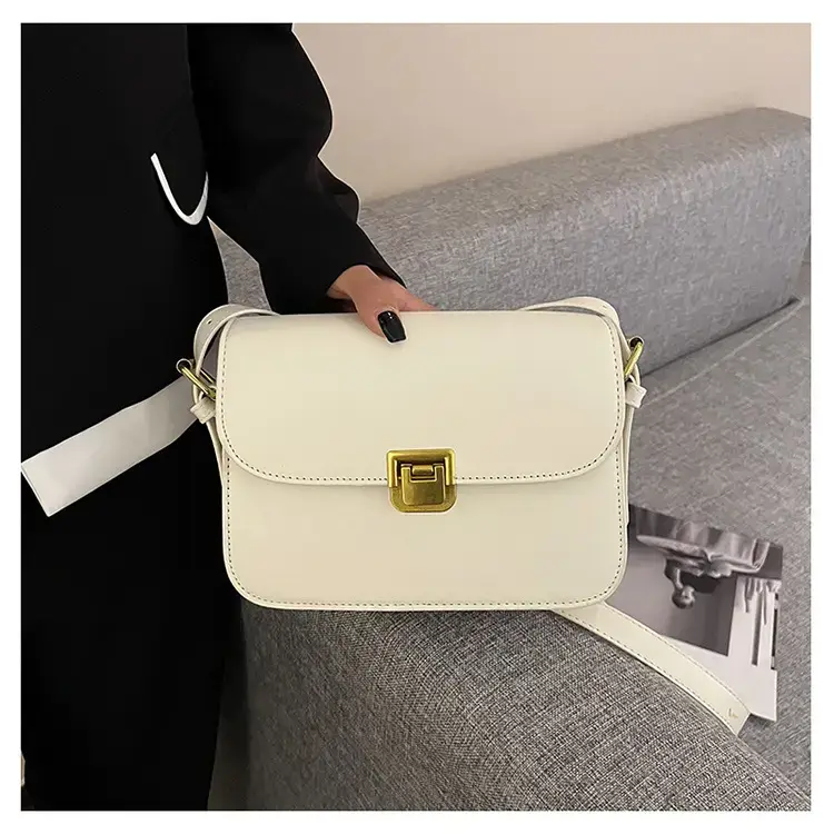 Brown Crossbody Bag with Gold Clasp for Women — feature 37
