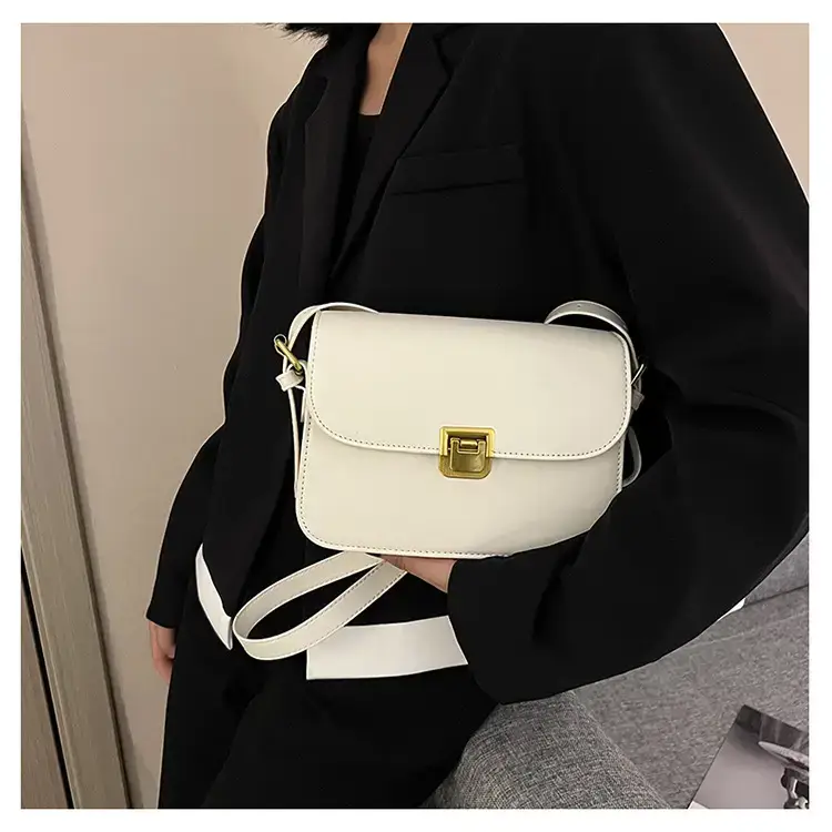 Brown Crossbody Bag with Gold Clasp for Women — feature 39
