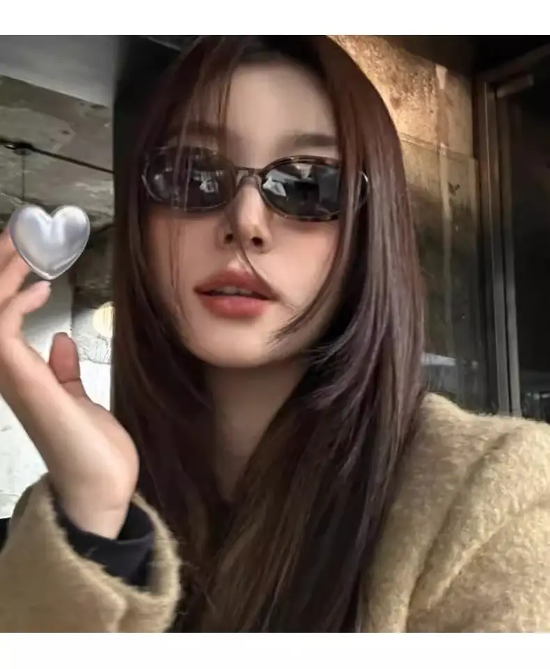 Men Women Korean Cat Eye Sunglasses Black High Visibility — feature 17